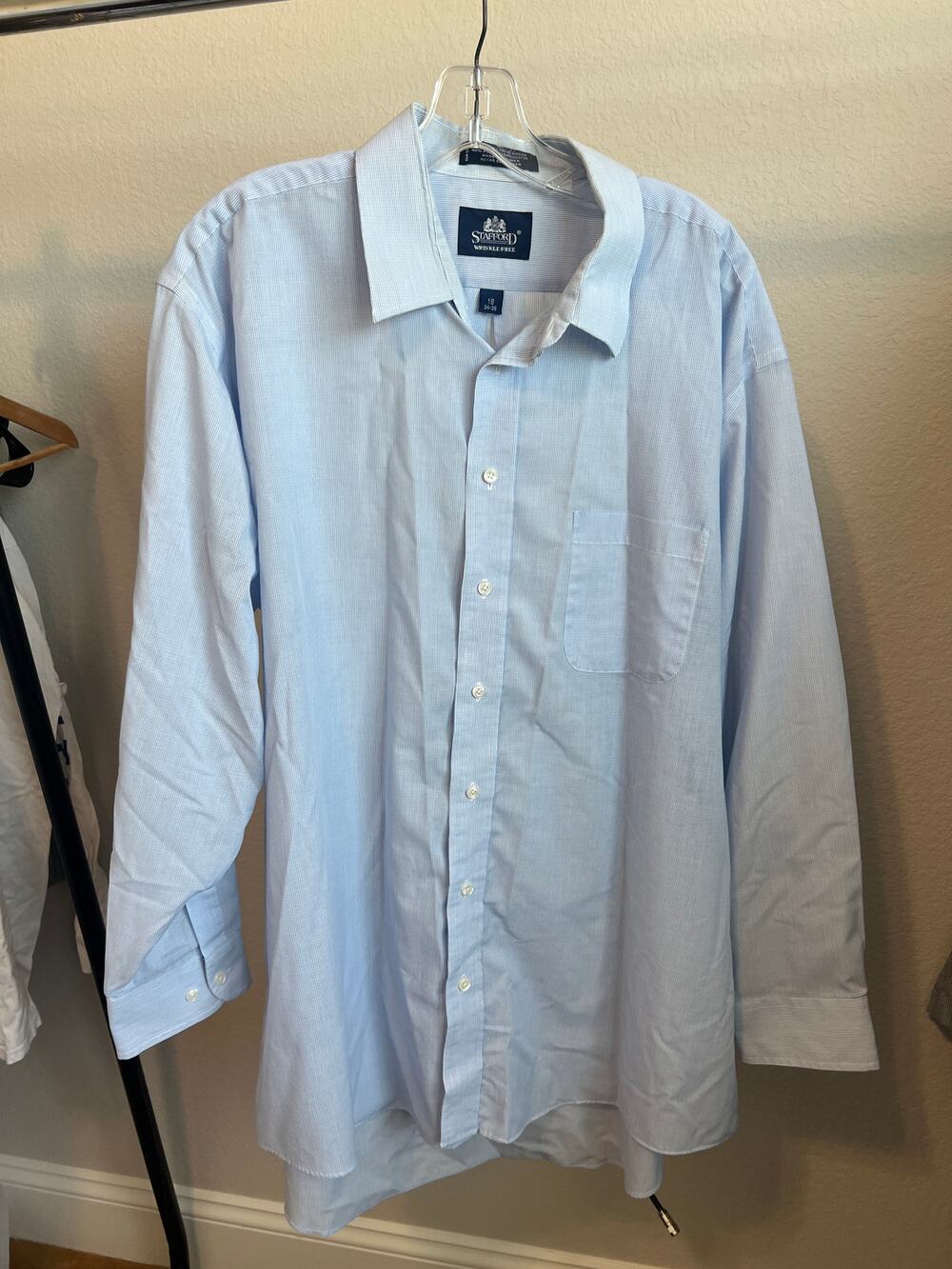 Stafford Wrinkle Free Dress Shirt 18 34-35